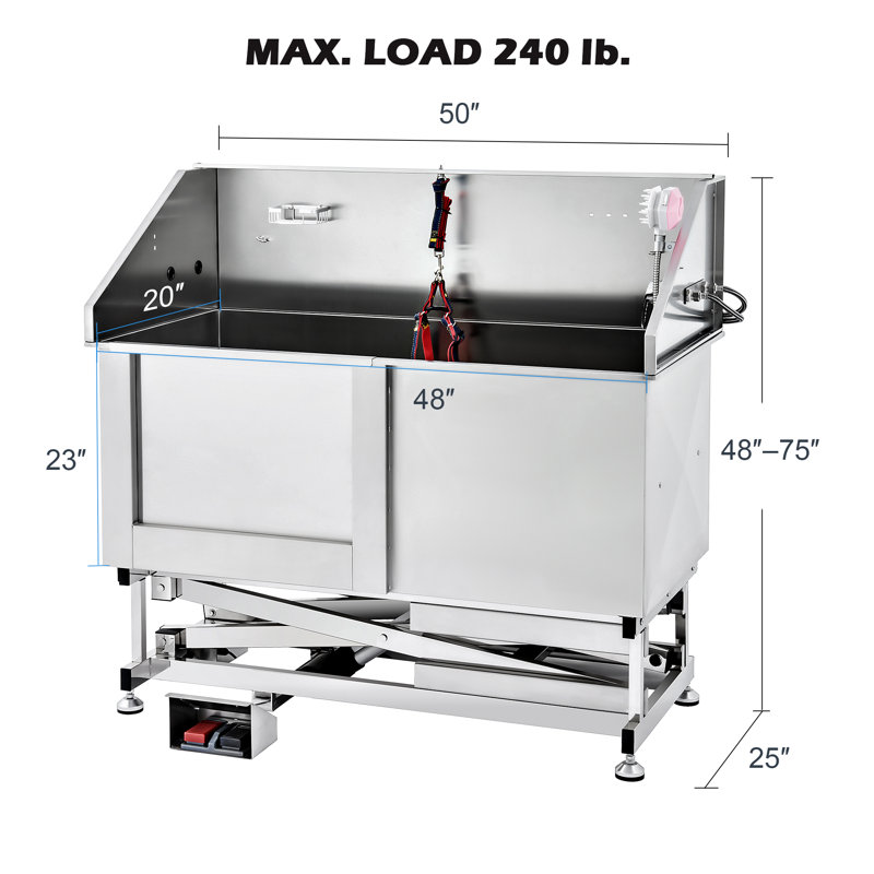 COZ Stainless Steel Dog Grooming Bath Tub & Reviews Wayfair Canada